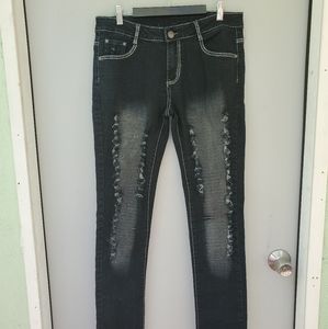 Black distressed Y& F jeans